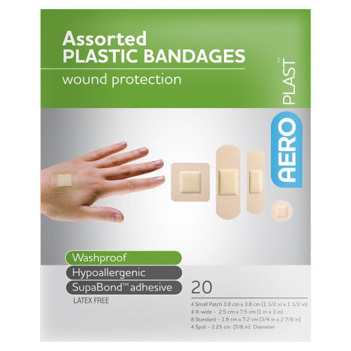 Aeroplast Plastic Assorted Dressings Envelope of 20 Pack of 20