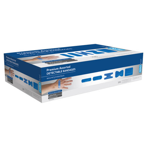 Aeroplast Premium Detectable Assorted Dressings Box of 100 Pack of 12
