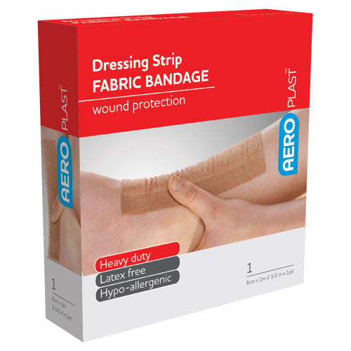 Aeroplast Premium Fabric Dressing Strips 6cm x 1m Pack of 6