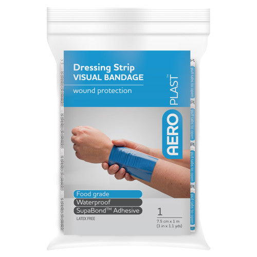 Aeroplast Premium Visual Dressing Strip 7.5cm x 1m Pack of 12