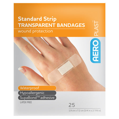 Aeroplast Transparent Standard Strip 7.2 x 1.9cm Envelope of 25 Pack of 20