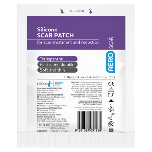 Aeroscar Silicone Scar Patch 7.4 x 4.4cm Box of 10