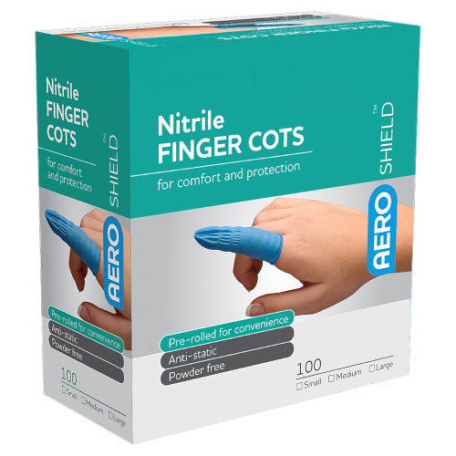 Aeroshield X-Large Nitrile Finger Cots Box of 100