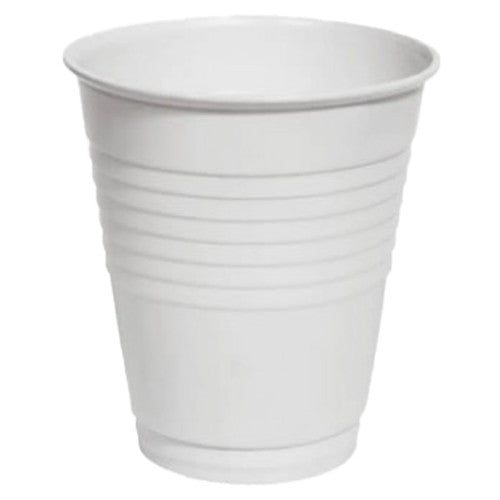 Aerosupplies Disposable White Plastic Cups 180ml 6oz Carton of 1000