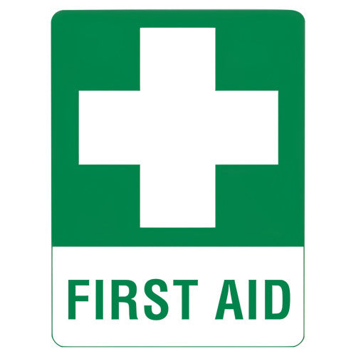 Aerosupplies First Aid Sticker 15 x 22.5cm