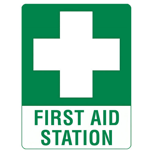 Aerosupplies Large Poly First Aid Station Sign 60 x 45cm