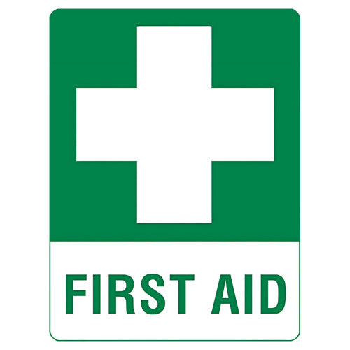 Aerosupplies Medium Poly First Aid Sign 45 x 30cm