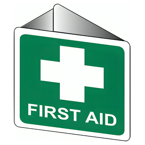 Aerosupplies Off-Wall Poly First Aid Sign 22.5 x 22.5cm