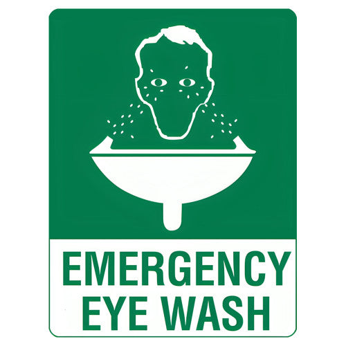 Aerosupplies Small Metal Emergency Eyewash Sign 30 x 22.5cm