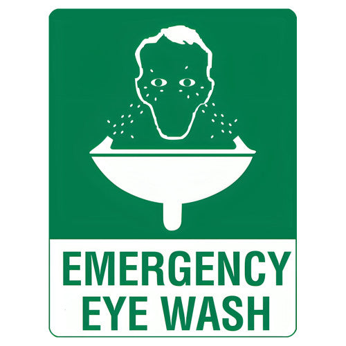 Aerosupplies Small Poly Emergency Eyewash Sign 30 x 22.5cm
