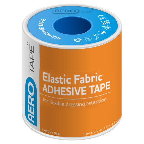 Aerotape Elastic Fabric Adhesive Tape 5cm x 2.5m Pack of 3