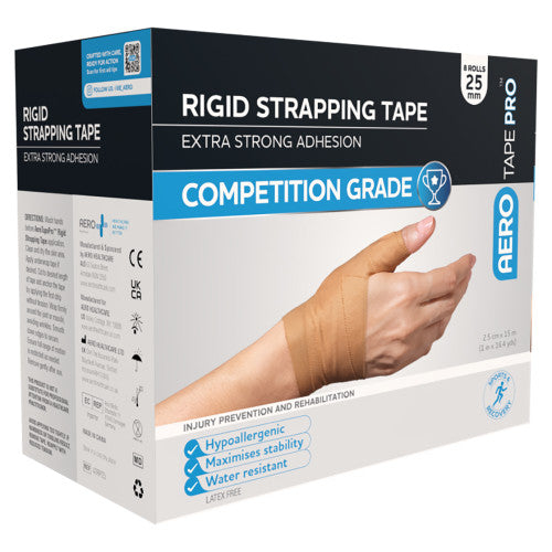 AeroTape Rigid Pro Strapping Tape 2.5cm x 15m Box of 8