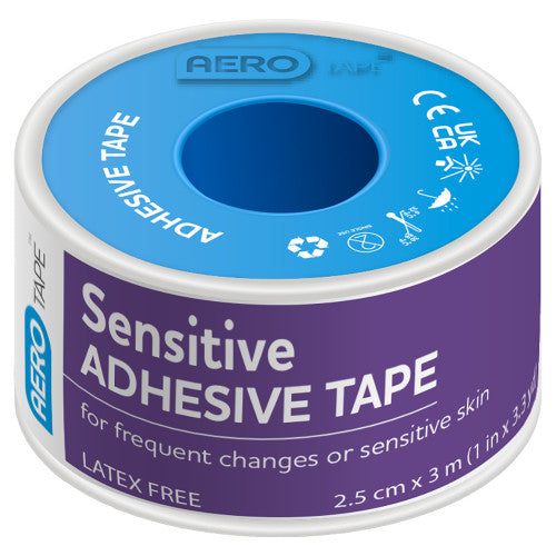Aerotape Sensitive Silicone Tape 2.5cm x 3m Box of 6 Pack of 6