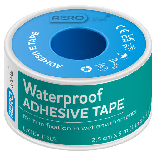 Aerotape Waterproof Adhesive Tape 2.5cm x 5m Pack of 6