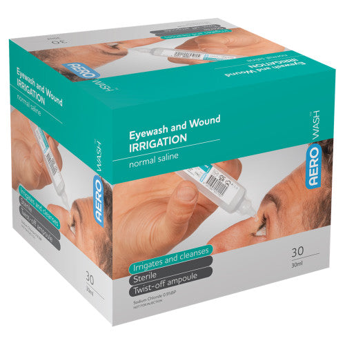 AeroWash Sodium Chloride Eyewash Ampoule 30ml Box of 30