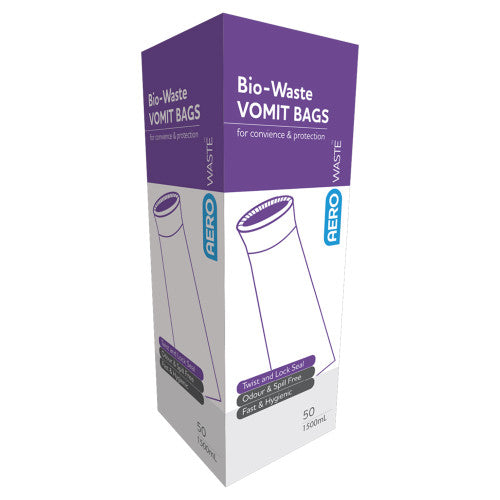 Aerowaste Bio-Waste Vomit Bag 1500ml Box of 50