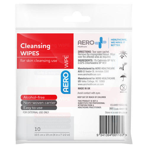 Aerowipe Alcohol-Free Cleansing Wipes Envelope Pack of 200