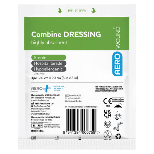 Aerowound Combine Dressing 20 x 20cm Bag of 50