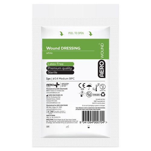 Aerowound No. 14 Wound Dressing 12 x 12cm Wrap of 12
