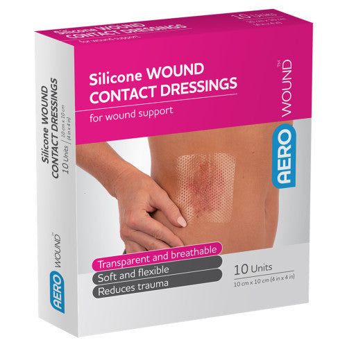 Aerowound Silicone Wound Contact Dressing 10 x 10cm