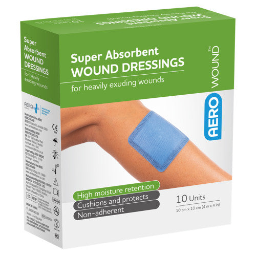 Aerowound Super Absorbent Wound Dressing 10 x 10cm