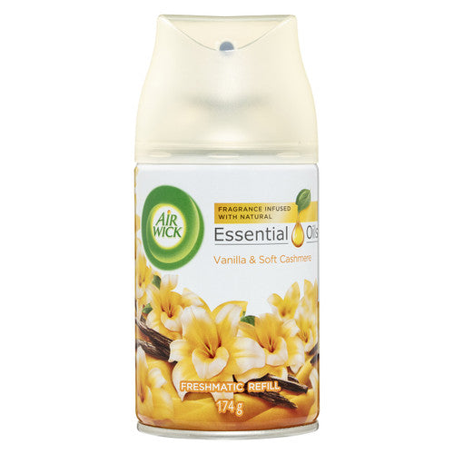 Air Wick Essential Oil Freshmatic Refill Vanilla and Soft Cashmere 174g Pack of 6
