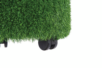 Aalto Round Ottoman Grass 45cm Diameter 43cm High Lockable Castors-2