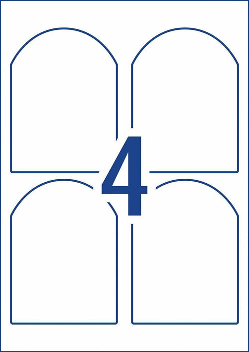 Avery Textured Arched Labels L7275 20 Pack 89 x 120.7mm 4UP