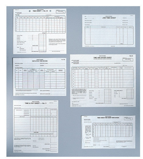 Time Sheets and Cards No. 3 General Pack of 100