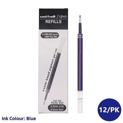 Uni UMR-85 Refill for Signo Retractable 0.5mm Blue Box of 12
