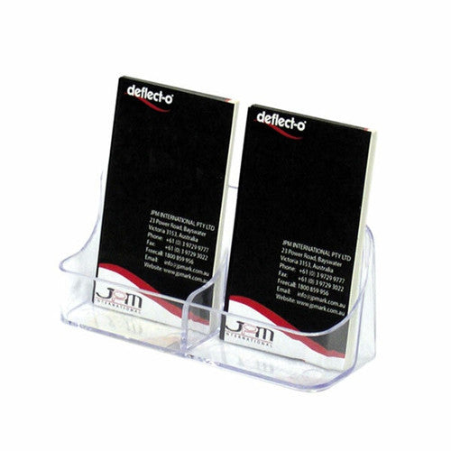 Deflecto Business Card Holder 2 Pocket Portrait