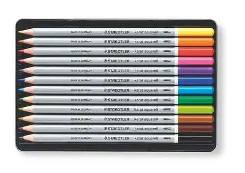Staedtler 125 M12 Karat Aquarell 125 Watercolour Pencil Assorted Tin 12