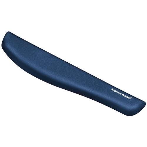 Fellowes Keyboard Palm Support Plush Touch Lycra Blue