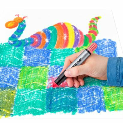 Staedtler Noris Club Gel Twister Crayons Box of 6 Assorted Glitter Colours 2390M C6 (EOL)