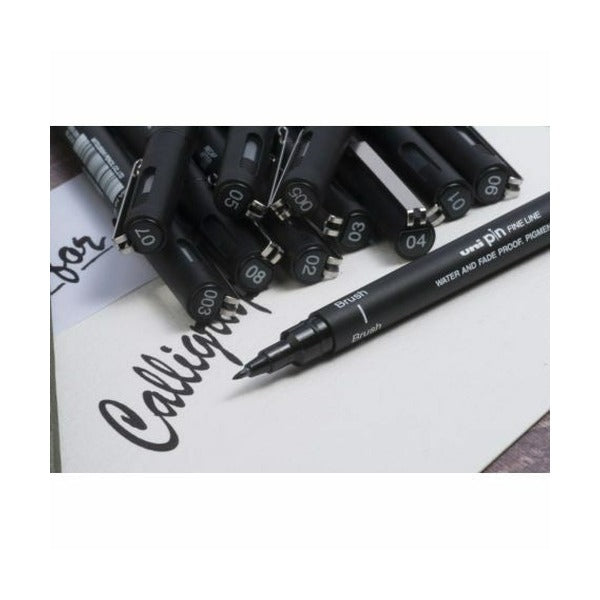 Uni Pin Fineliner 0.5mm Drawing Pen Black Box of 12