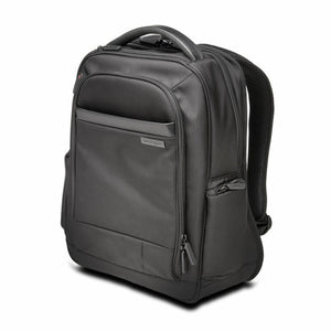 Black Kensington Contour 2.0 Executive Laptop Backpack 14 inch, front three-quarter view