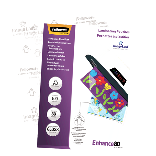 Fellowes ImageLast A3 80 Micron Laminating Pouch Pack 100