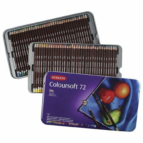 Derwent Coloursoft Pencils Assorted Tin of 72