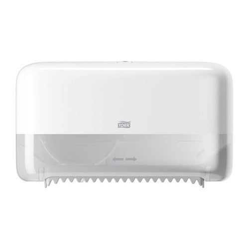 Tork Twin Coreless Mid Size Toilet Roll Dispenser T7 White