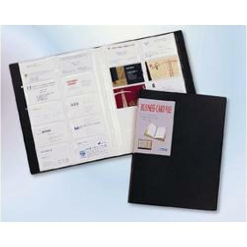 BEAUTONE 32645 BUSINESS CARD FILE EURO CAPACITY 144 CARDS MATTE BLACK