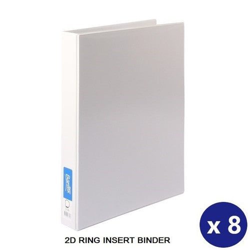 Bantex A3 Insert Binder 2D 38mm White Box of 8