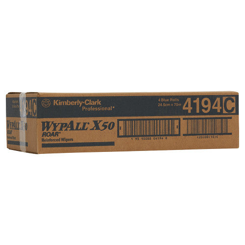 WypAll X50 Small Roll Wiper Blue 70m Box of 4