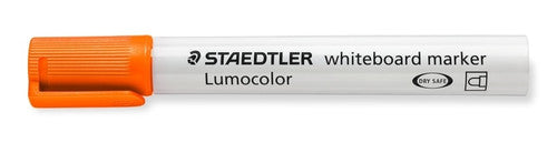 Staedtler 351-4 Non-Permanent Orange Bullet Tip Lumocolor Whiteboard Marker Box of 10