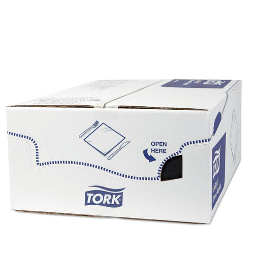 Tork Premium Linstyle Black Dinner Napkin 1/8 Folded Carton of 12