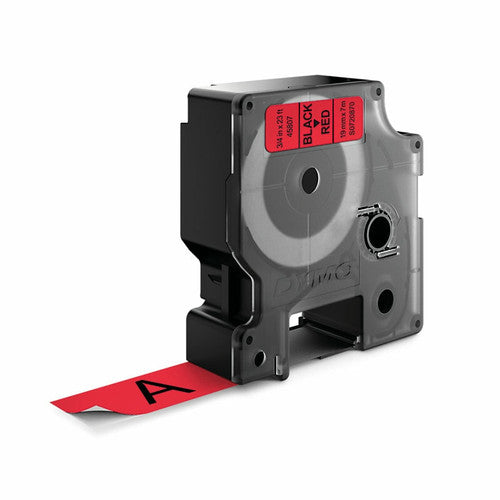 Dymo D1 Label Tape 19mm x 7m Black on Red