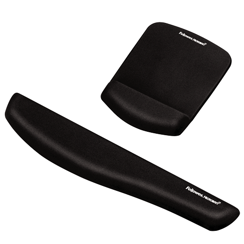 Fellowes Keyboard Palm Support Plush Touch Lycra Black