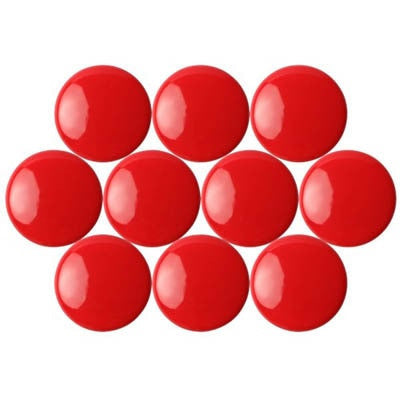 Quartet Magnetic Buttons 30mm Red Pack of 10