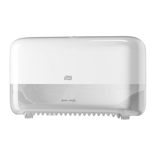 Tork Twin Coreless Mid Size Toilet Roll Dispenser T7 White