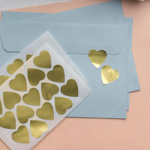 Avery Gold Multi-Purpose Stickers Medium Hearts 30 Pack