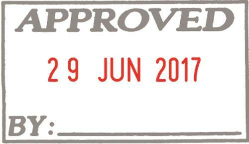 Staedtler Shiny Self-Inking Date Stamp with Message Approved 9S404
